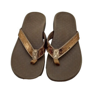 Vionic‎ Tide w/Orthaheel Technology Sequins Bronze Sandals Women's Size 11